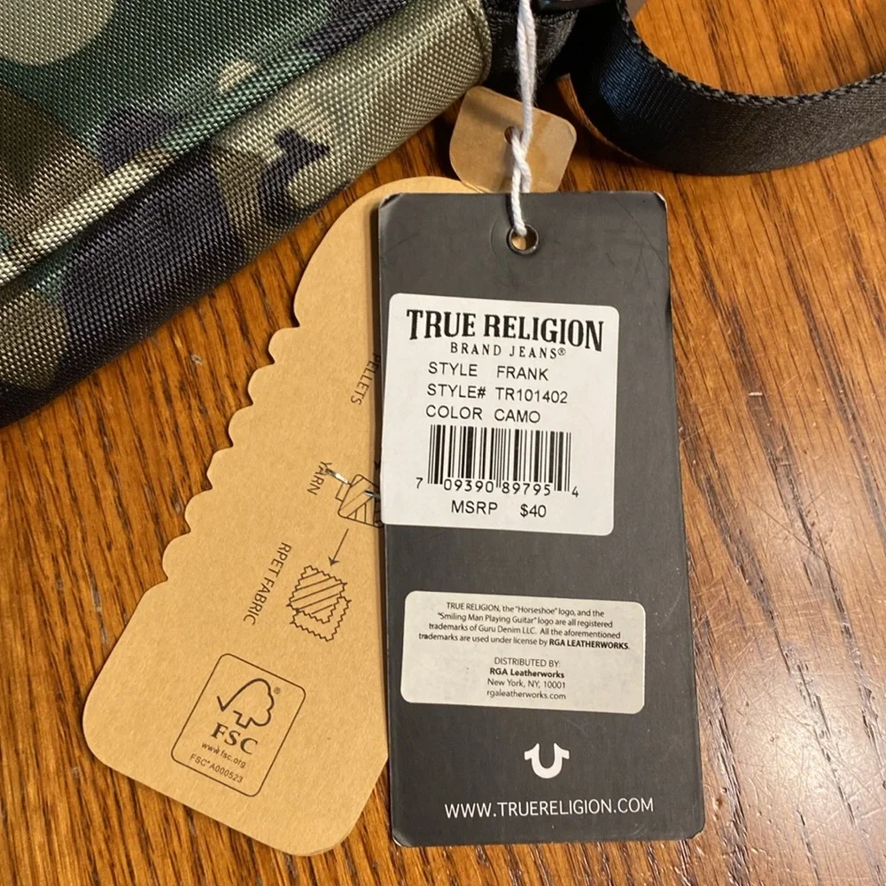 True Religion Frank Crossbody Bag Camouflage TR101402 NWT